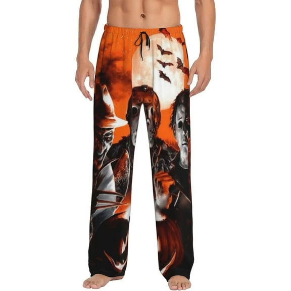 Michael Myers Pajama Pants for Men, Super Soft All over Print Lounge Pants Sleepwear Bottom with Pockets Drawstring