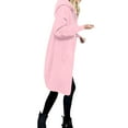 thumbnail image 5 of UngA Long Hoodies for Women Long Sleeve Oversized Sweatshirts Casual Lightweight Fleece Jackets With Pockets Women's Zip Up Hoodies (Pink,M), 5 of 7