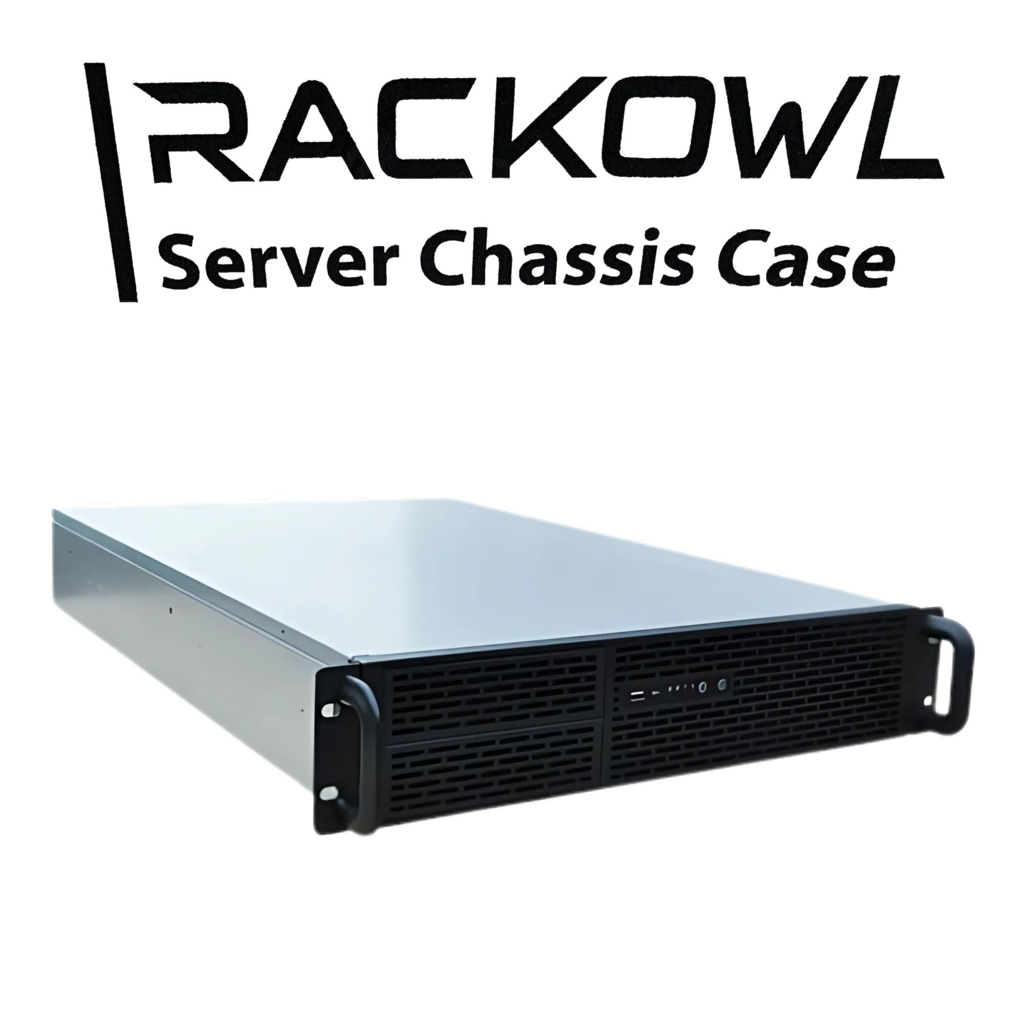 RACKOWL 2U Server Chassis, Rackmount Server Case; 8x HDD Bays (6*3.5" & 2*5.25"); E-ATX/ CEB/ EEB/ ATX Motherboards,  Fans 4x 80mm, Size:16.8x 3.5x 25.0"