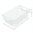 thumbnail image 2 of Set of 2 Storage Bins - Basket Set for Toy, Kitchen, Closet, and Bathroom Storage - Medium Shelf Organizers with Handles by Home-Complete (White), 2 of 12