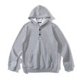 thumbnail image 5 of Vedolay Men's Hoodie Sweatshirt Pullover Plus Size Long-Sleeve Crewneck Tee Shirt Gray,3XL, 5 of 5