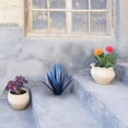 thumbnail image 4 of Handmade Iron Tequila Plant Sculpture Blue Highlights Unique Garden Art Outdoor Yard Decor Metal Agave Plant for Home Patio Lawn Decoration 35cm Tall, 4 of 5