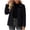 Black, variant on Nowekniz Women's Sherpa Fleece Zip Up Jacket, Long Sleeve Solid Fuzzy Sweatshirt, Warm Winter Full Zip Outwear Coat with Pockets, Casual Loose Fit Outerwear