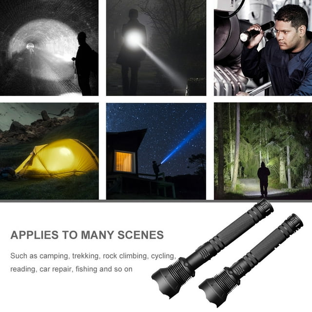 Yhsdtq,Special Savings,Bright LED Handheld Flashlight, Rechargeable IPX6 Water-Resistant, 1000Lumen Power, USB Cable Included, For Camping Hiking, Strong Beam Spotlight, Emergency Survival Light
