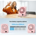 thumbnail image 6 of Small Desk Fan Personal Fans: 2000mah 10 Hours Battery Office Quiet Mini Desktop Fan Portable Rechargeable Travel Essentials, 6 of 14