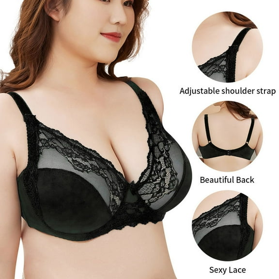 Aayomet Bras For Women Womens Balconette Bra With Padded Straps, Collection,Black 4XL