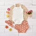thumbnail image 4 of FRSASU Newborn Infant Baby Girls Romper Tops+Rainbow Print Short Pants +Headbands Sets, 4 of 8