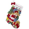 thumbnail image 1 of Bucilla Felt Stocking Applique Kit 18" Long-Storytime Bears, 1 of 4