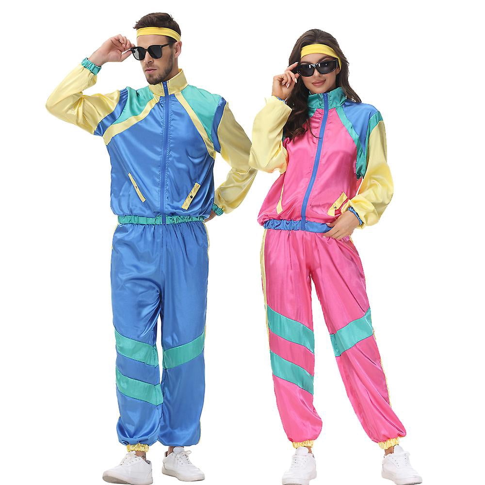 80s 90s Hip Hop Clothing Retro Tracksuit Shell Blazer and Pants