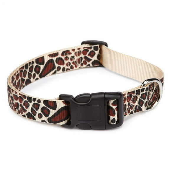 Animal Print Dog Collars Safari Patterns Cheetah Zebra Leopard Print Choose Size (Giraffe, Large - 18 to 26 inches)