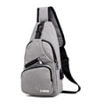 thumbnail image 1 of Bolso Bandolera Bluelander Gris Mochila Cruzada con Puerto USB, 1 of 4