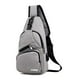 thumbnail image 1 of Bolso Bandolera Bluelander Gris Mochila Cruzada con Puerto USB, 1 of 4