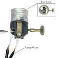 thumbnail image 5 of Royal Designs, Inc. 3 Way Vintage Turn Knob Lamp Socket for Incandescent LED Bulbs, Antique Brass, Set of 2, 5 of 8