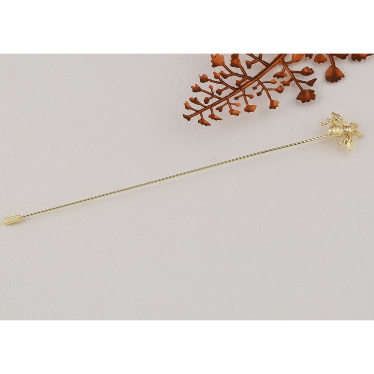 Women's Vintage Golden Bee Hat Pin Long Handle Jewelry Insect