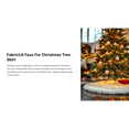 thumbnail image 6 of FabricLA White Faux Fur Tree Skirt Cut - 40 Inches with Rounded Edges (No Backing) for Holiday Decor, 6 of 9