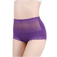 thumbnail image 6 of Elainilye Fashion Women Cotton Underwear High Waisted Sexy Lace Belly Tightening and Hip Lifting Oversized Cotton Underwear,Blue, 6 of 7
