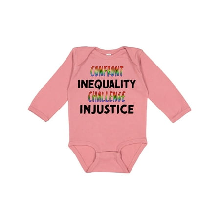 

Inktastic Confront Inequality Challenge Injustice Gift Baby Boy or Baby Girl Long Sleeve Bodysuit