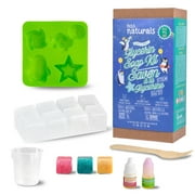 Kiss Naturals: Glycerin Soap Kit - Make 16 Soaps, DIY Kids Beauty, Organic Ingredients, Natural Fragrances, Mica-Based Colors, STEM Activity, Ages 6+