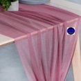 thumbnail image 4 of MDS pack of 15 Wedding 29 x 120 inches Sheer chiffon Table Runner for Rustic Boho Wedding Banquet Decor for 10Ft Table Runners - mauva, 4 of 6