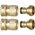 thumbnail image 1 of 2 Sets Garden Hose Quick Connect Fittings 3/4 Inch Thread Adapter Hose End Replacement Fittings, 1 of 7