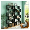 thumbnail image 2 of FASCK 6-Tier S-Shaped Bookshelf, Z-Shelf Storage Display Bookcase, Modern Decor for Living Room, Office, Space Saver, 2 of 9