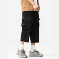 thumbnail image 3 of Mgmyaa Men's Capris Casual Below Knee Multi Pocket 3/4 Cargo Shorts Relaxed Fit Pants, 3 of 4