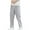 Gray, variant on Ohufall Men's Straight Leg Pants Fashion Relaxed Fit Elastic Waist Drawstring Trouser Plus Size Solid Casual Jogger Pants for Men