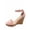 Pink, variant on Seal Women's Fashion Ankle Buckle Strap Wedge Heel Platform Sandal Shoes