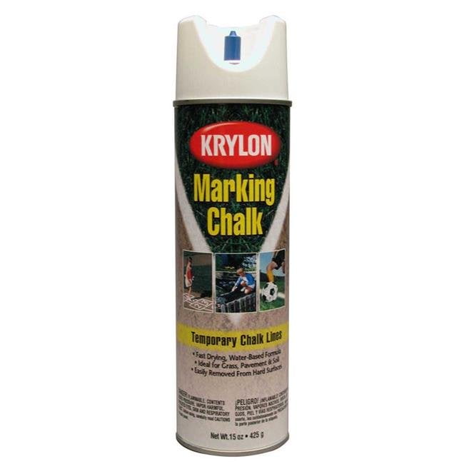 Krylon Division 5894 15 Oz White Marking Chalk Spray Paint Pack of 6