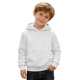 thumbnail image 4 of Ticikt Hooded Sweatshirt for Kids with Drawstring Soft Gym Hoodie for Girls and Boys Comfortable Everyday Wear,Color:White, 4 of 6
