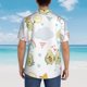 thumbnail image 4 of Balery Green Blue Avocado Camisas hawaianas de manga corta para hombre, camisas playeras de corte holgado, camisas de vacaciones con botones,Small, 4 of 7