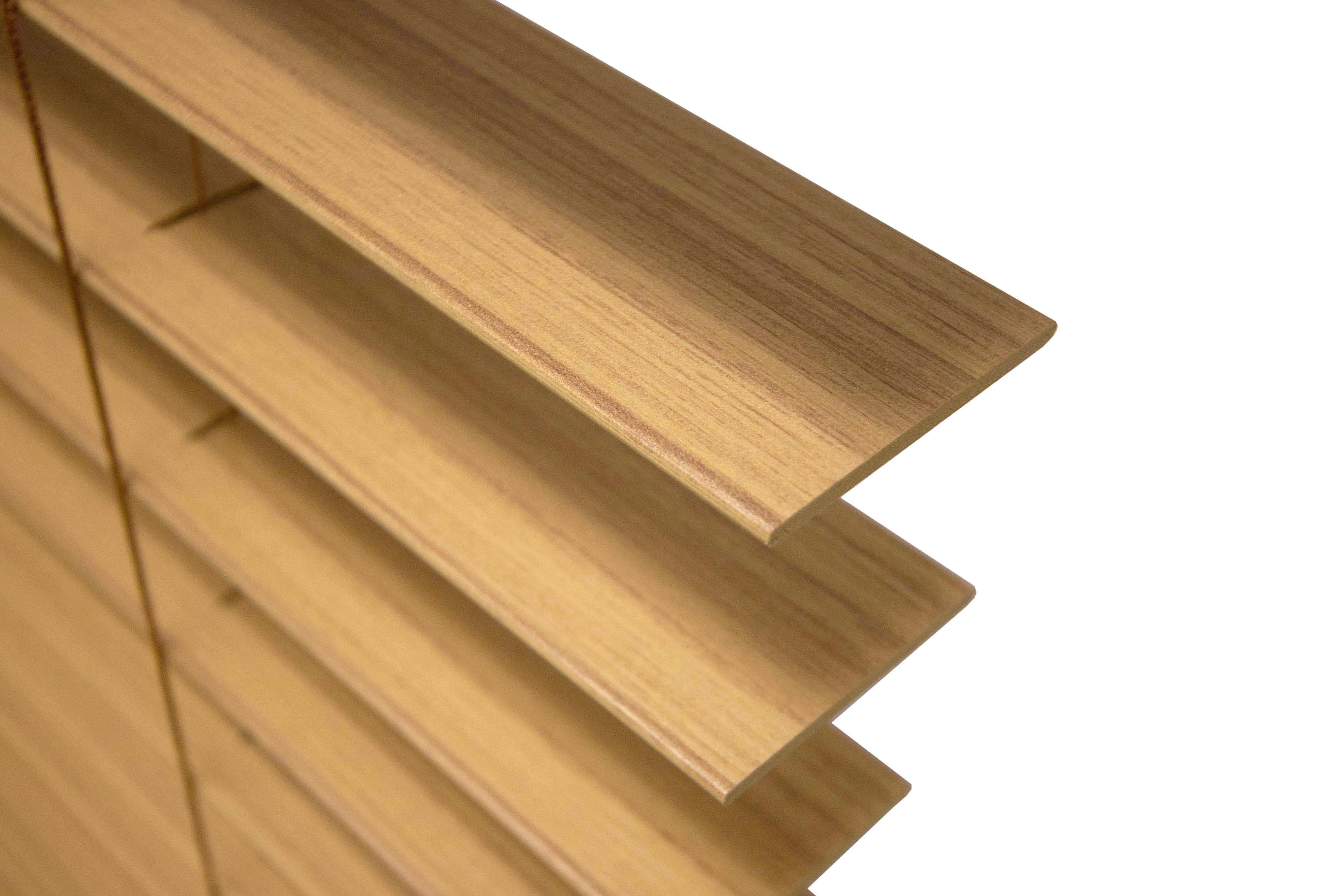 Better Homes and Garden 2" Faux Wood Cordless Window Blind, Oak, 34" W x 64" L