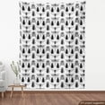 thumbnail image 4 of Ambesonne Dragonfly Fabric by the Yard Upholstery, Eco Love Concept Monochrome, 2 Yards, Charcoal Grey and White, 4 of 5