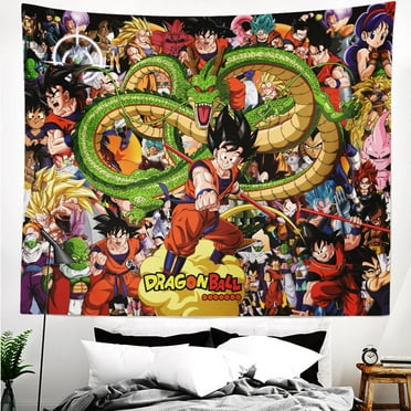 Dragon Ball Tapestry Backdrop Background Poster Gift for Bedroom Aesthetics Funny Decor Flag Wall Hanging for Teen Girls 70.9"X59.1"