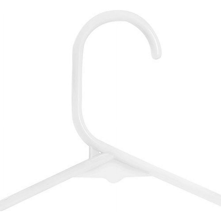 Utopia Home 50-Pack White Plastic Hangers for Clothes - Space Saving  Notched Hangers - Durable and Slim - Shoulder Grooves 
