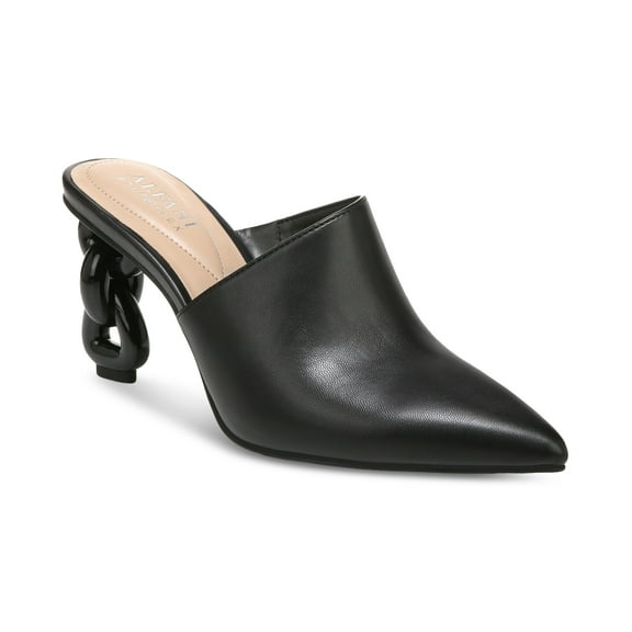 Alfani Womens Jully Slip-On Chain-He Black Smooth 6.5M