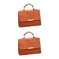 thumbnail image 1 of Jumpingount PU Manténgase organizado y elegante con un práctico bolso de hombro Bolsos de cuero Bolsos cruzados Bolso de mujer Marrón Marrón amarillento 2Conjunto, 1 of 6