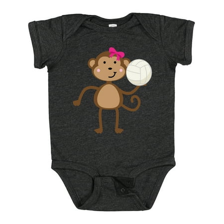 

Inktastic Cute Volleyball Girl Monkey Gift Baby Girl Bodysuit
