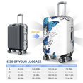 thumbnail image 6 of Lsque Blue Flying Butterflies Printed Luggage Cover, Travel Luggage Protector,Scratch and Dirt Resistant, Fits 18-32 Inch Luggage - Small, 6 of 9