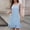 Light Blue, variant on Blmnix Tank Dress Ladies Dresses Jean Dress Shift Peplum Dresses Blue Mid-Length Crew Neck Sleeveless Adaptable Womens Dresses Summer L