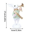 thumbnail image 3 of Easter Bunny Figurines With Trumpet & Scepter Decorations, Festive Home Accents For Coffee Table Bedroom Dining Table Easter Decor, Crafted Lifelike, 3 of 5