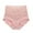 B, variant on Vividxx Womens Underwear Ladies Solid Color Cotton V Neck High Waist Lace Abdominal Briefs Comfortable
