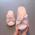 thumbnail image 3 of Toddler Little Kids Shower Pool Slide Sandals Soft-Soled Non-Slip Summer Home Slippers with Cute Bowknot, 3 of 10