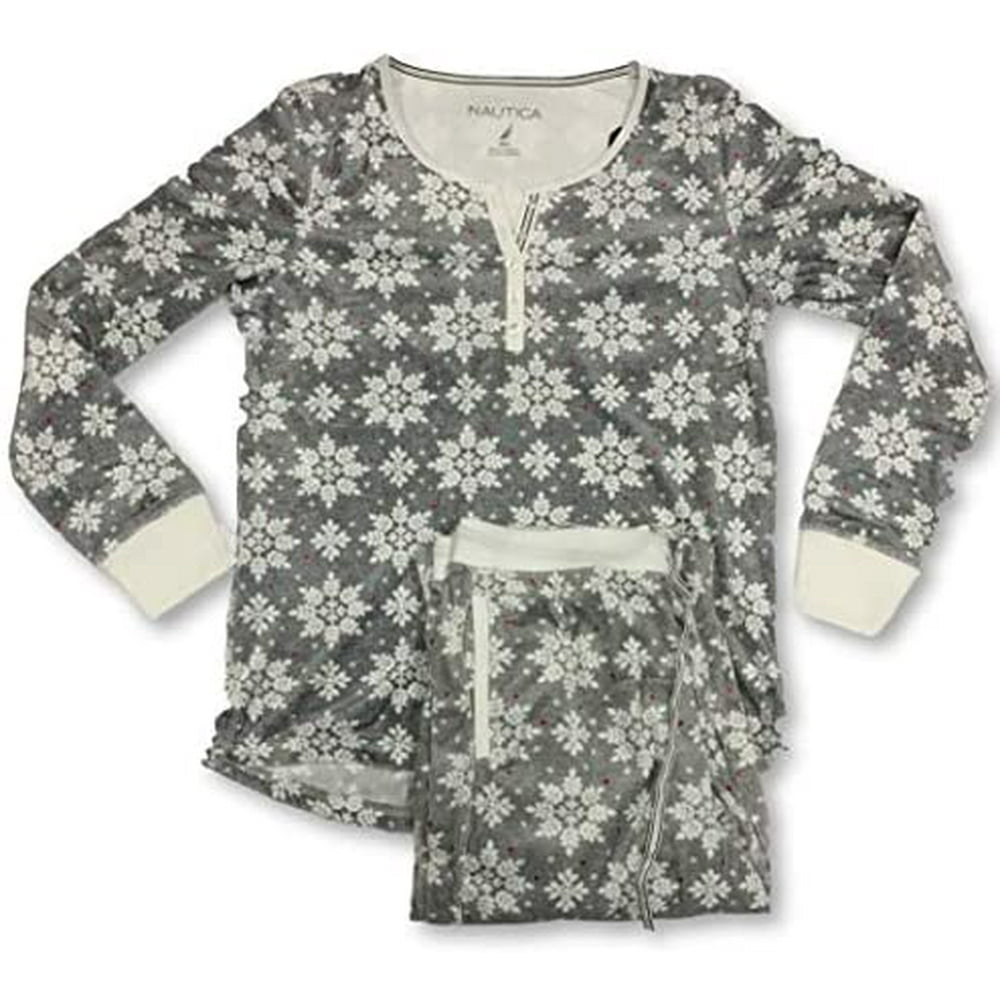 Nautica Nautica Women's 2 Piece Fleece Pajama Sleepwear Set Walmart