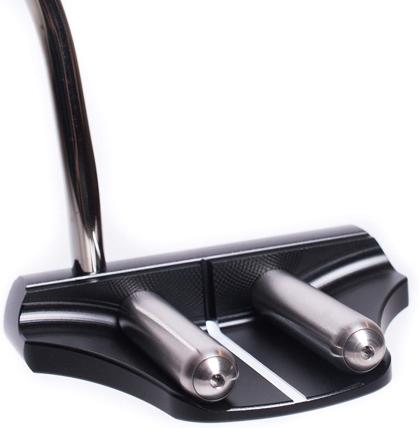 Rife Golf Right Handed Black Two Bar Mallet Putter Patented Roll Groove  Technology with Adjustable Weight System. Heel Shaft with Double Bend Makes  It 