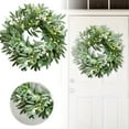 thumbnail image 2 of All Season Front Door Wreath 19.7 Inch - Artificial Eucalyptus & Olive Wreath with Green White Berries, Farmhouse Porch Decor for Year Round Indoor Outdoor Use, 2 of 6