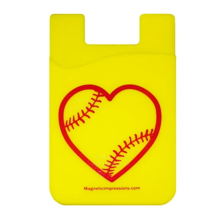 Softball Heart Cell Phone Wallet