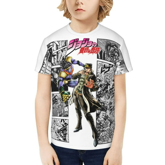 Jojo'S Bizarre Adventure Kids T-Shirt 3d Printed Graphic T-Shirts Boys And Girls Short Sleeve Shirts For Youth Kids X-Small