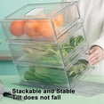 thumbnail image 5 of Pantry Organizers and Storage Bins, Refrigerator Organizer, Plastic Stackable Storage Bins with Drawers, Pull-Out Cabinet Containers for Fridge Kitchen Office (2 PACK, Extra Large & Medium), 5 of 14