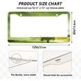 thumbnail image 4 of Coolnut Green Tree 2 Holes Car License Plate Frames 2PCS, Car License Plate Holder with Screw Caps Cover Set Automotive Exterior Parts Decoration for US Vehicles, 4 of 7